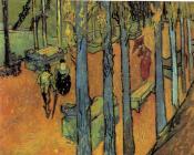 文森特 威廉 梵高 : 秋天的落叶，阿尔的林阴路